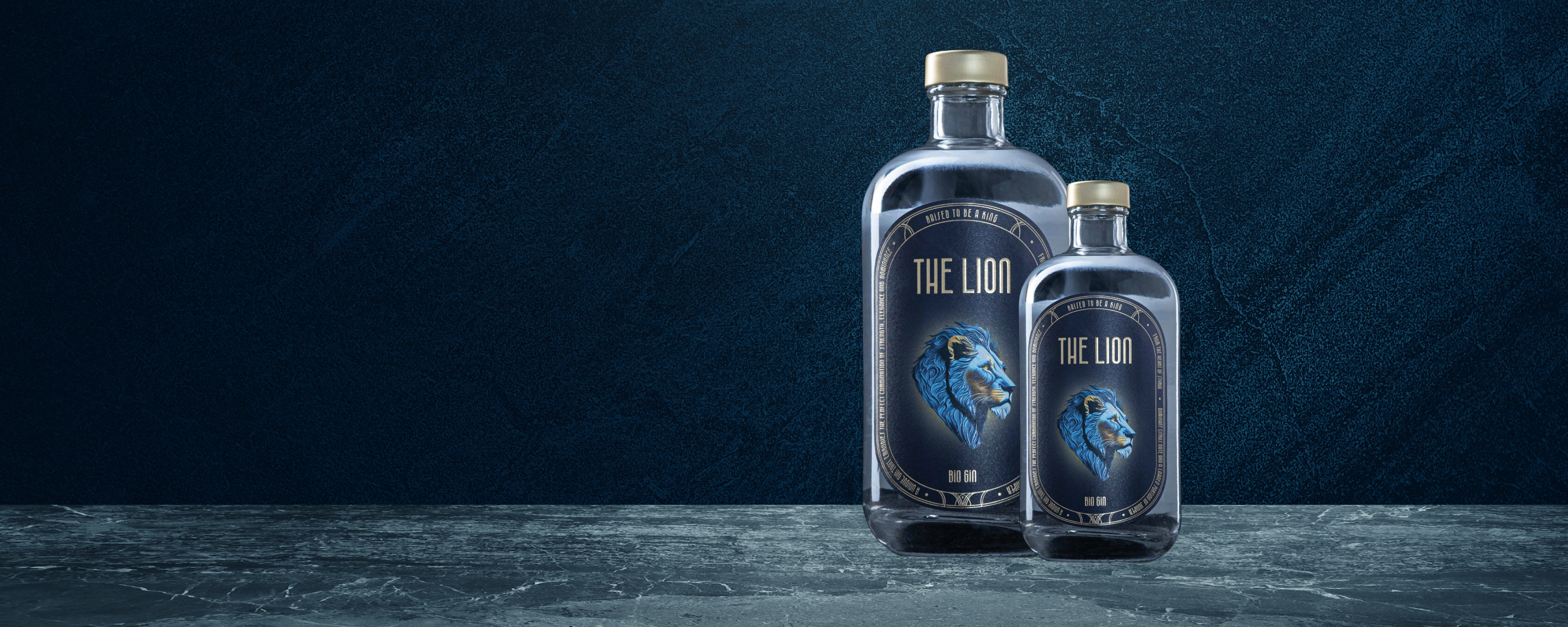 The Lion Gin Flasche in zwei Größen 0,5 & 0,2 L
